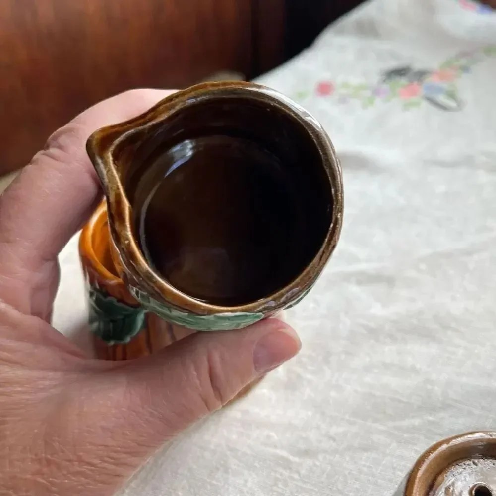 Midcentury Japan salt pepper creamer sugar stacked set repair